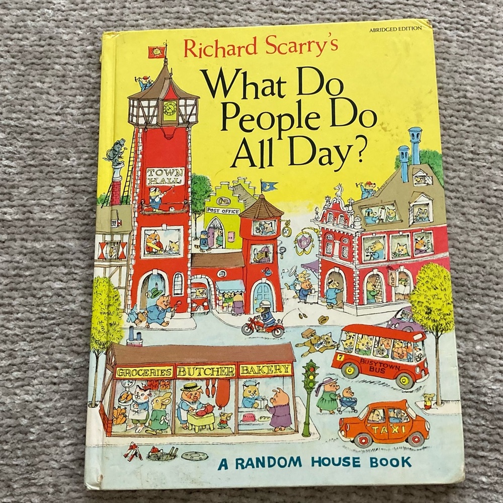 VINTAGE Richard Scarrys What Do People Do All Day? Collectible Childrens Book